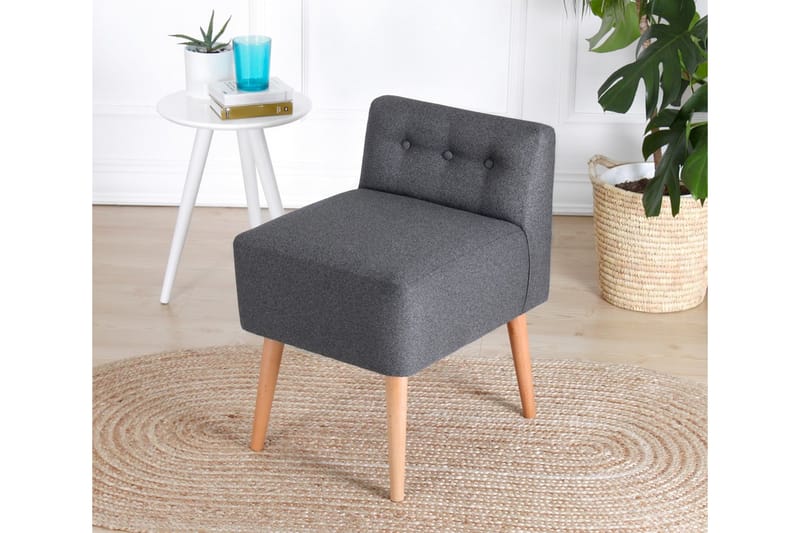 Anaro Sittpuff 43 cm Rektangulär Grå - Möbler - Vardagsrum - Stolar & sittmöbler - Sittpuff