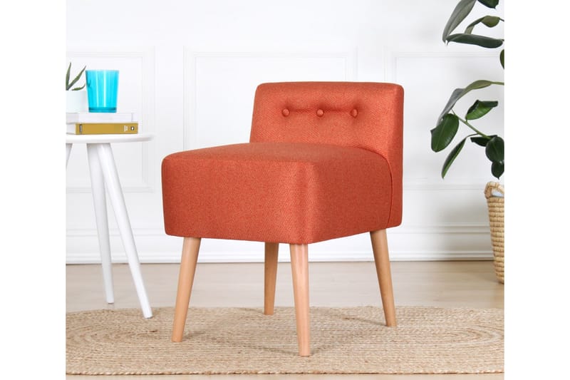 Anaro Sittpuff 43 cm Rektangulär Orange - Möbler - Vardagsrum - Stolar & sittmöbler - Sittpuff