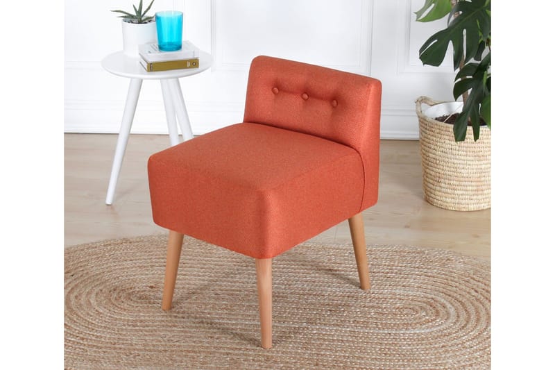 Anaro Sittpuff 43 cm Rektangulär Orange - Möbler - Vardagsrum - Stolar & sittmöbler - Sittpuff