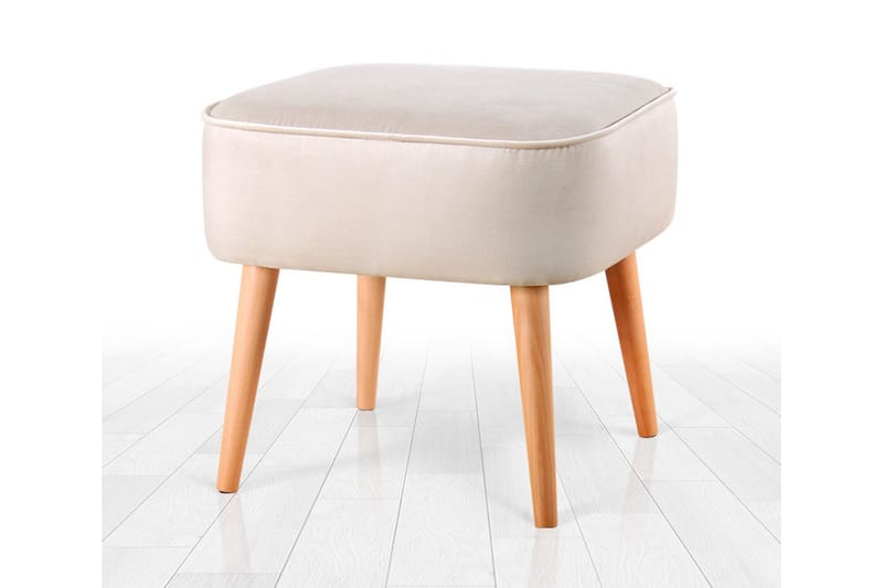 Anaro Sittpuff 45 cm Rektangulär Beige - Möbler - Vardagsrum - Stolar & sittmöbler - Sittpuff