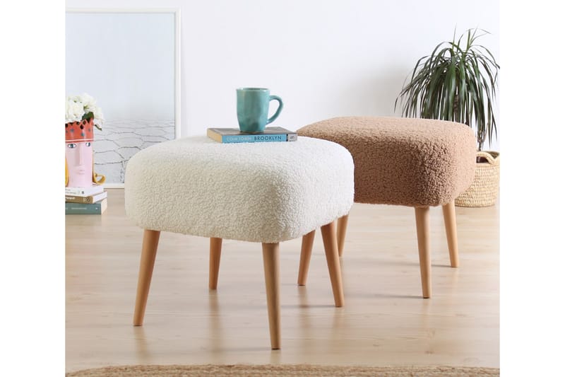 Anaro Sittpuff 45 cm Rektangulär Brun - Möbler - Vardagsrum - Stolar & sittmöbler - Sittpuff