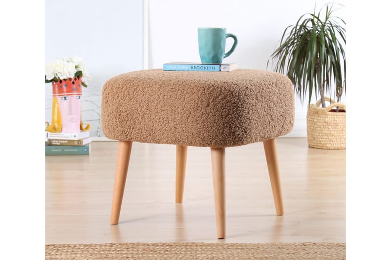 Anaro Sittpuff 45 cm Rektangulär Brun - Möbler - Vardagsrum - Stolar & sittmöbler - Sittpuff