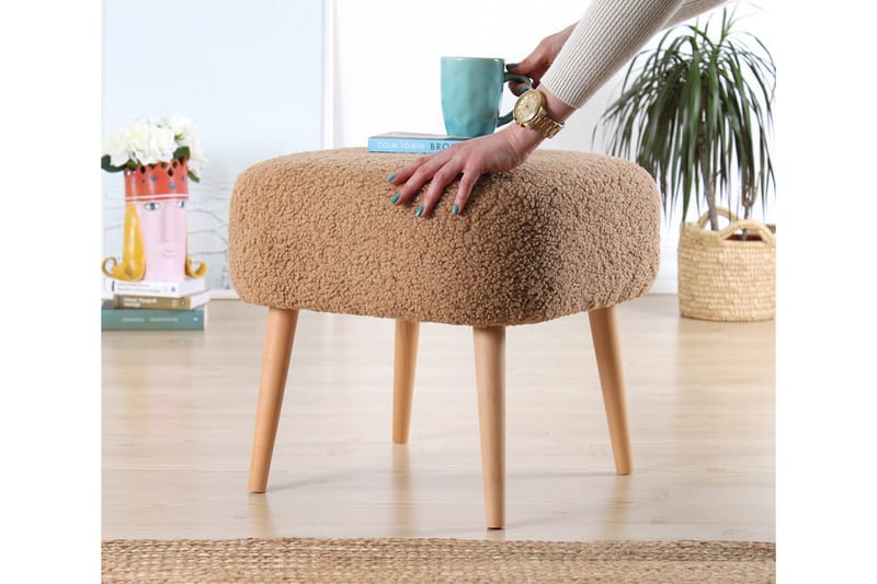 Anaro Sittpuff 45 cm Rektangulär Brun - Möbler - Vardagsrum - Stolar & sittmöbler - Sittpuff