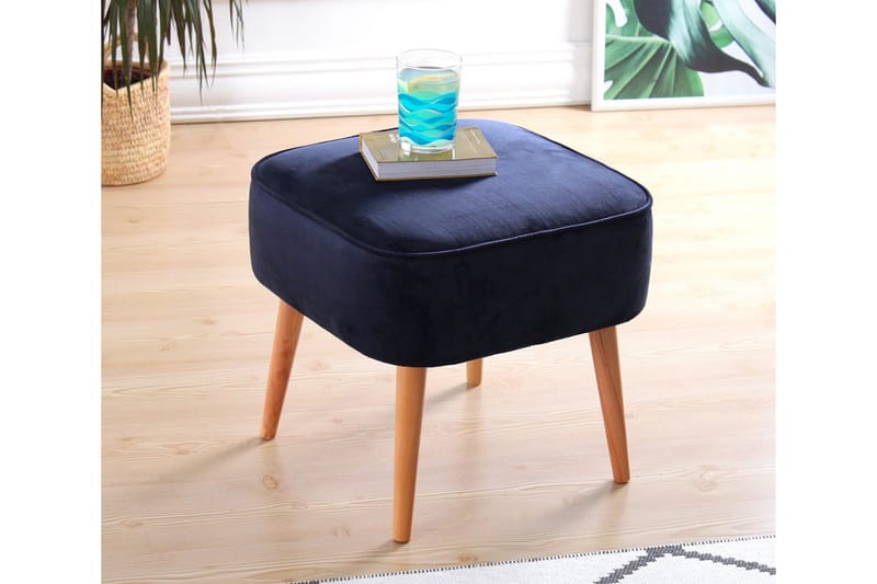 Anaro Sittpuff 45 cm Rektangulär Marinblå - Möbler - Vardagsrum - Stolar & sittmöbler - Sittpuff