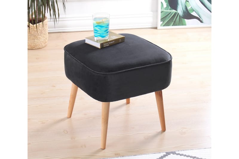 Anaro Sittpuff 45 cm Rektangulär Mörkgrå - Möbler - Vardagsrum - Stolar & sittmöbler - Sittpuff