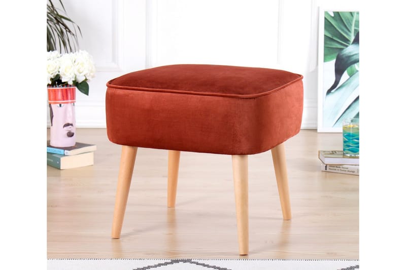 Anaro Sittpuff 45 cm Rektangulär Röd - Möbler - Vardagsrum - Stolar & sittmöbler - Sittpuff