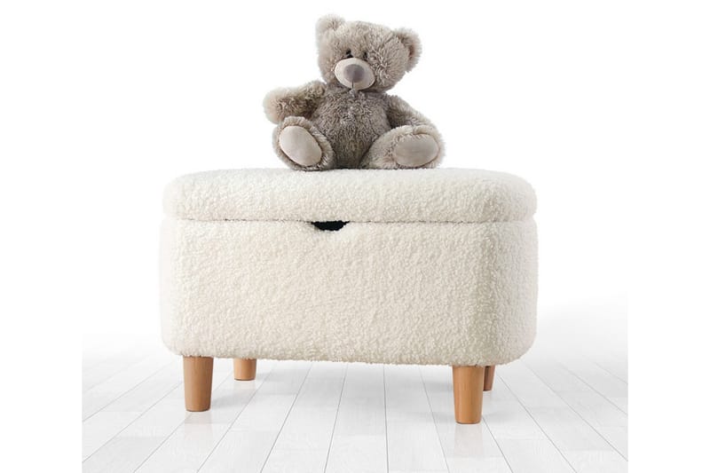 Anaro Sittpuff 61 cm Rektangulär Vit - Möbler - Vardagsrum - Stolar & sittmöbler - Sittpuff