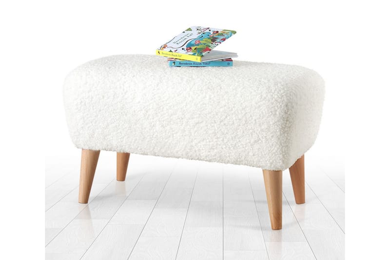 Anaro Sittpuff 61 cm Rektangulär Vit - Möbler - Vardagsrum - Stolar & sittmöbler - Sittpuff