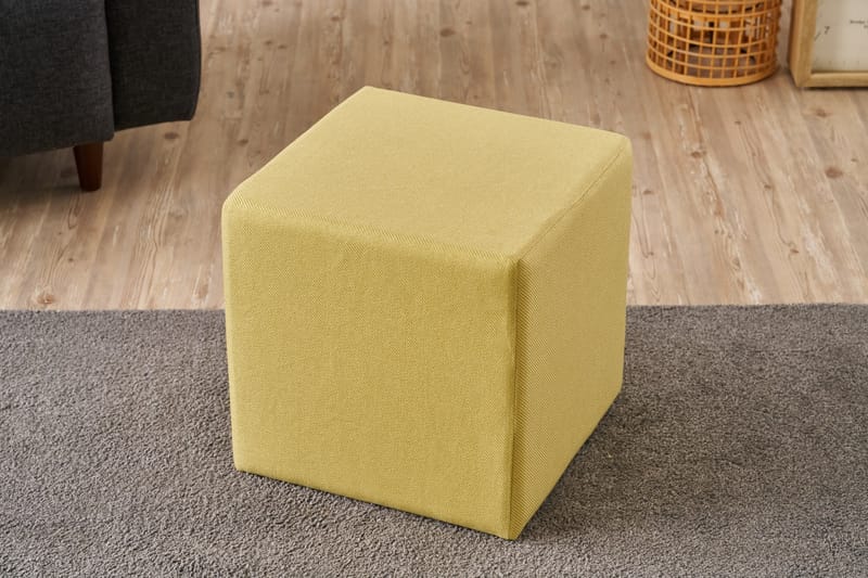 Azoula Sittpuff 40 cm - Gul - Möbler - Vardagsrum - Stolar & sittmöbler - Sittpuff