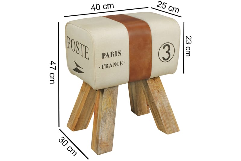 Brickworth Sittpall - Beige - Möbler - Vardagsrum - Stolar & sittmöbler - Pallar