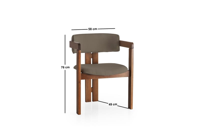 Dellon Karmstol Valnöt/Brun - Möbler - Vardagsrum - Stolar & sittmöbler - Karmstolar