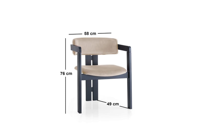 Diontae Karmstol Svart/Beige - Möbler - Vardagsrum - Stolar & sittmöbler - Karmstolar