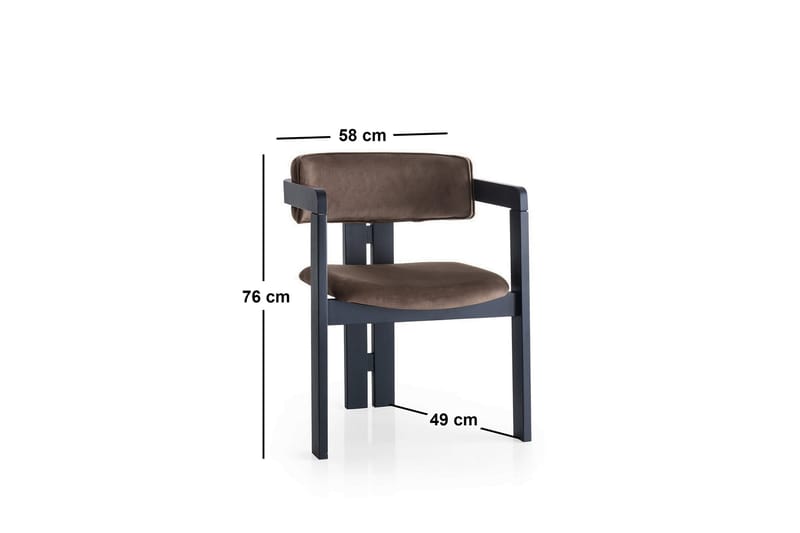 Diontae Karmstol Svart/Brun - Möbler - Vardagsrum - Stolar & sittmöbler - Karmstolar