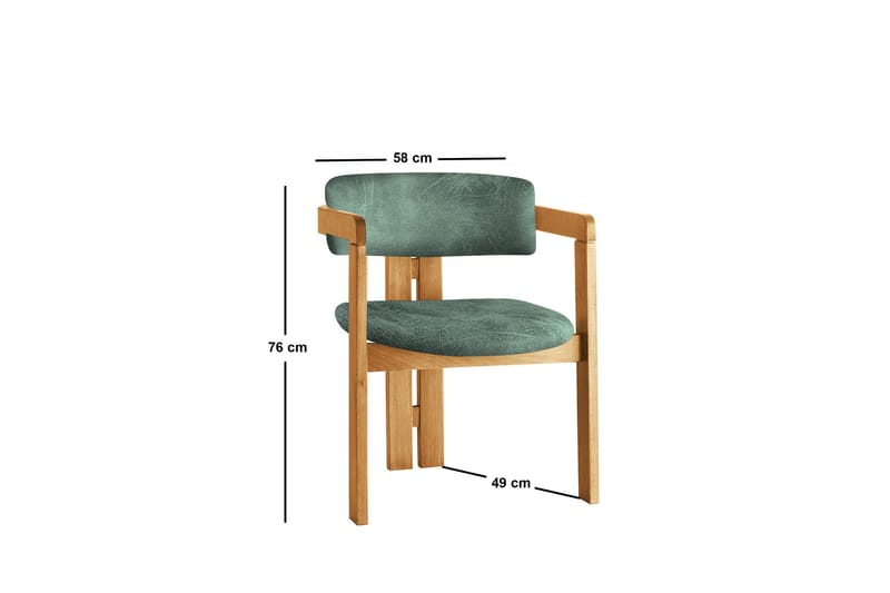 Dylana Karmstol Ek/Grön - Möbler - Vardagsrum - Stolar & sittmöbler - Karmstolar
