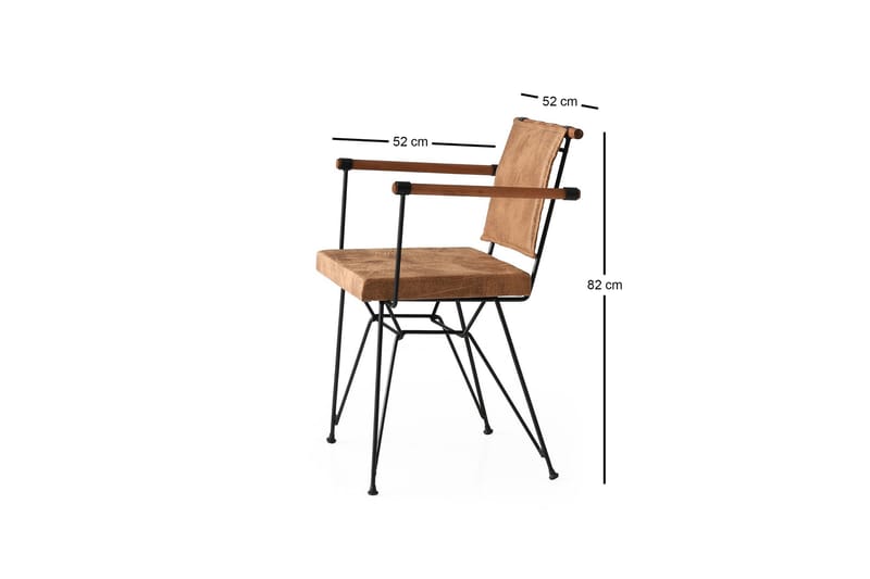 Evie Karmstol Brun - Möbler - Vardagsrum - Stolar & sittmöbler - Karmstolar