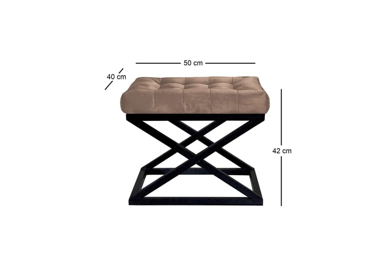 Gillie Sittpuff 40 cm - Svart/Brun - Möbler - Vardagsrum - Stolar & sittmöbler - Sittpuff