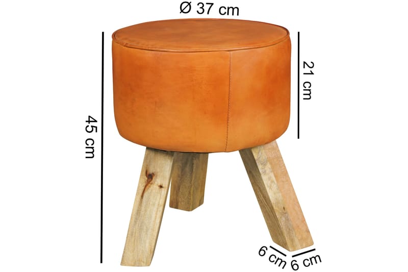 Gopi Sittpall - Brun - Möbler - Vardagsrum - Stolar & sittmöbler - Pallar