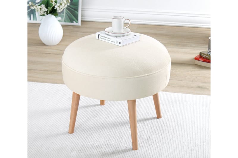 Graysen Sittpuff 52 cm - Cream - Möbler - Vardagsrum - Stolar & sittmöbler - Sittpuff