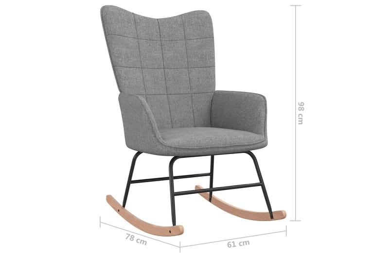 Gungstol ljusgrå tyg - Grå - Möbler - Vardagsrum - Stolar & sittmöbler - Snurrstolar & gungstolar