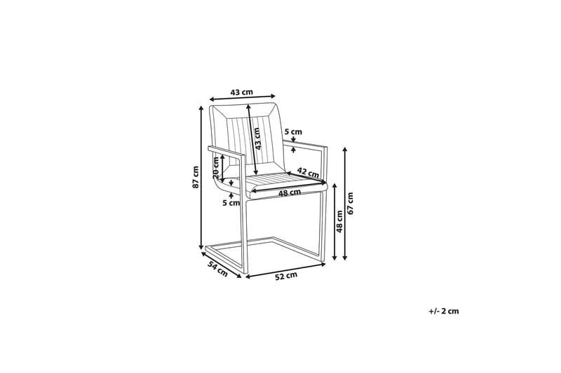 NOGATO Matstol 2-pack Konstläder/Svart - Möbler - Vardagsrum - Stolar & sittmöbler - Karmstolar