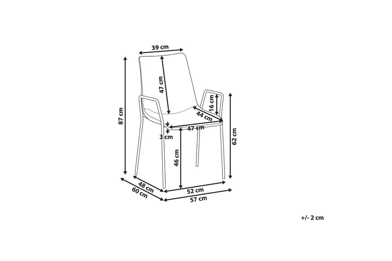 TALMO Matstol 2-pack Sammet/Beigegrå - Möbler - Vardagsrum - Stolar & sittmöbler - Karmstolar