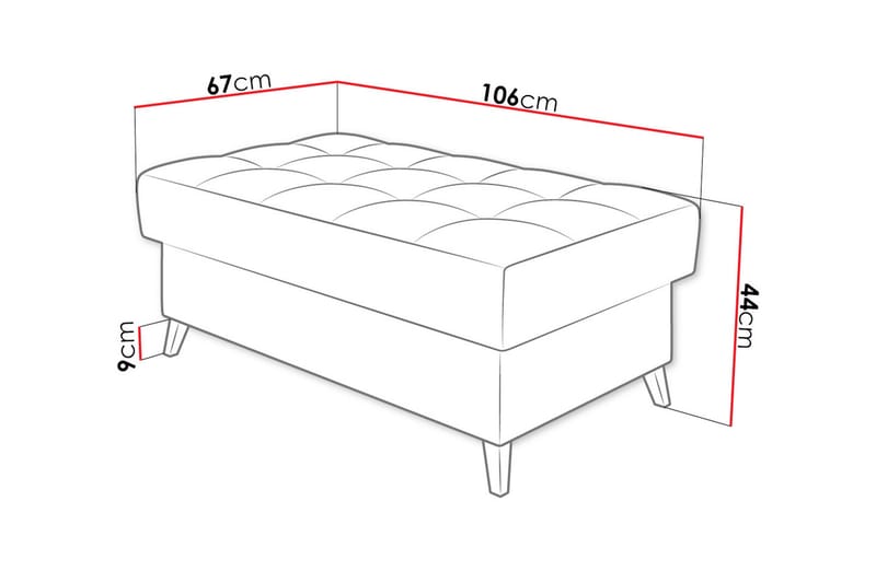 Amshyttan Fotpall 106 cm - Beige - Möbler - Vardagsrum - Stolar & sittmöbler - Pallar - Fotpall