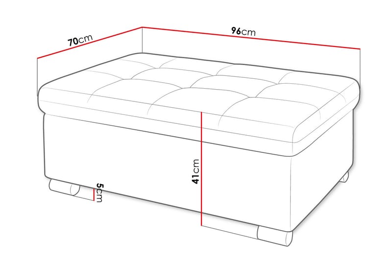 Dynir Fotpall 70 cm - Blå - Möbler - Vardagsrum - Stolar & sittmöbler - Pallar - Fotpall