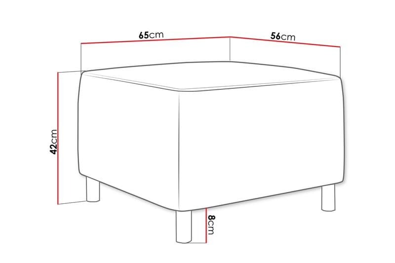 Eifion Fotpall 65 cm - Grön - Möbler - Vardagsrum - Stolar & sittmöbler - Pallar - Fotpall