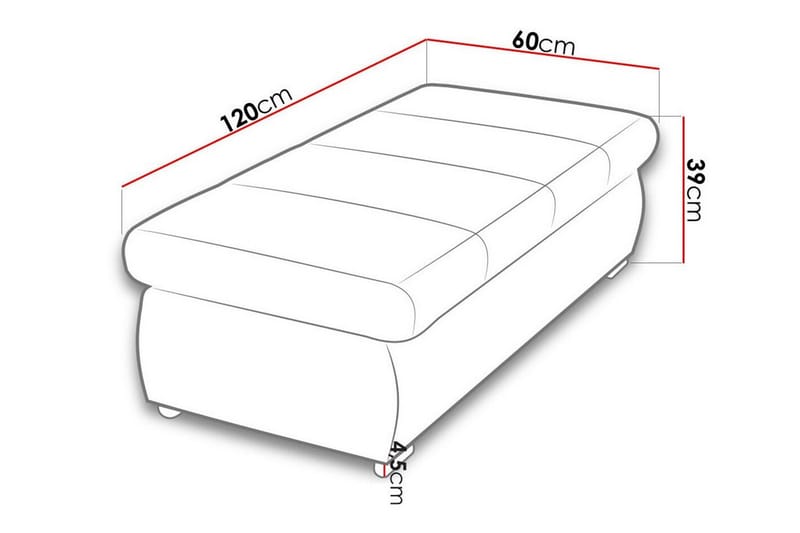 Cerys Fotpall 60 cm Blå - Möbler - Vardagsrum - Stolar & sittmöbler - Pallar - Fotpall