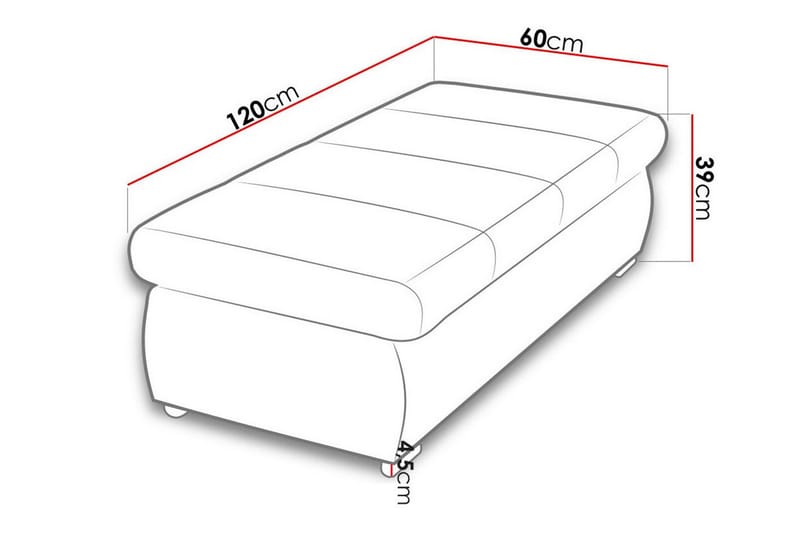 Cerys Fotpall 60 cm Blå - Möbler - Vardagsrum - Stolar & sittmöbler - Pallar - Fotpall