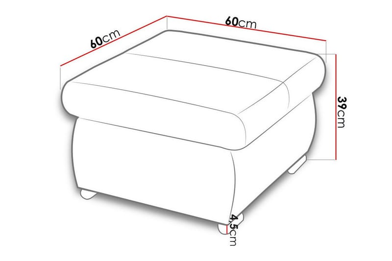 Cerys Fotpall 60 cm Cream - Möbler - Vardagsrum - Stolar & sittmöbler - Pallar - Fotpall