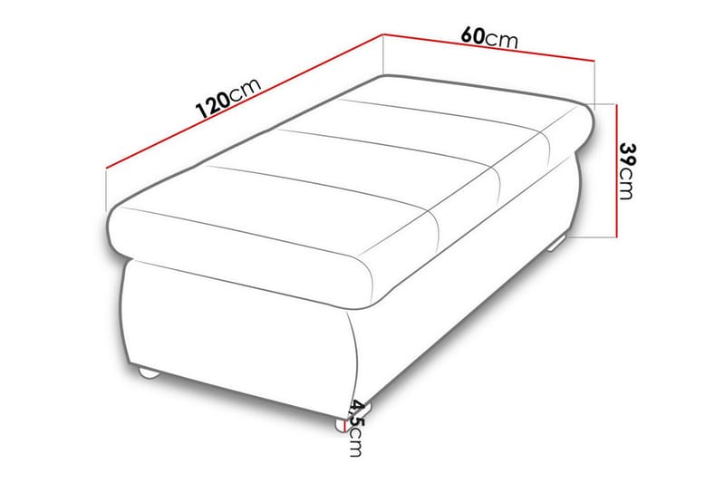 Cerys Fotpall 60 cm Grå - Möbler - Vardagsrum - Stolar & sittmöbler - Pallar - Fotpall