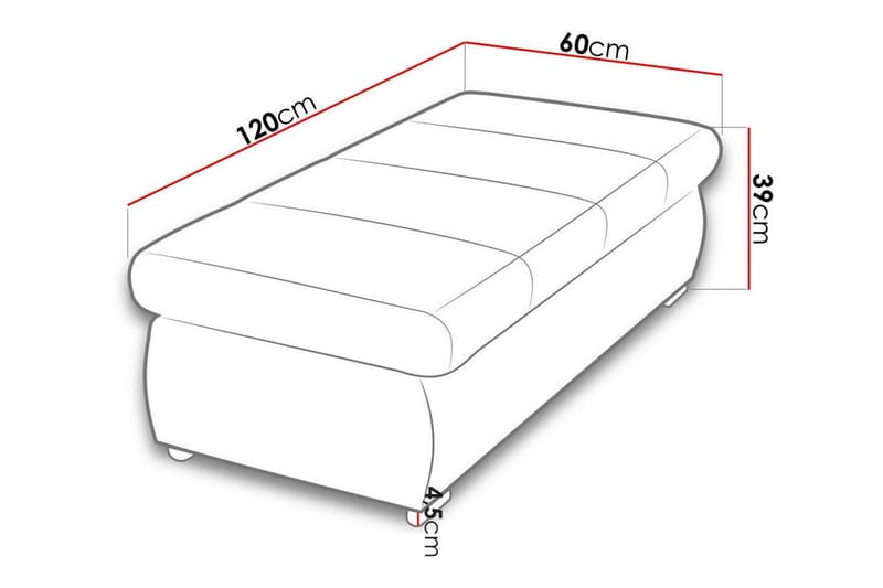 Cerys Fotpall 60 cm Gul - Möbler - Vardagsrum - Stolar & sittmöbler - Pallar - Fotpall