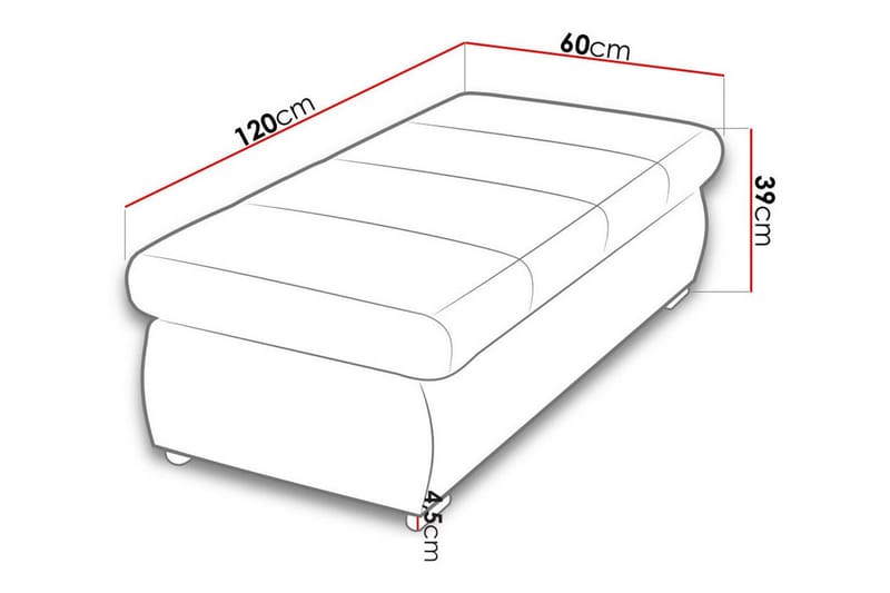 Cerys Fotpall 60 cm Röd - Möbler - Vardagsrum - Stolar & sittmöbler - Pallar - Fotpall