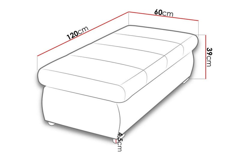 Cerys Fotpall 60 cm Vit - Möbler - Vardagsrum - Stolar & sittmöbler - Pallar - Fotpall