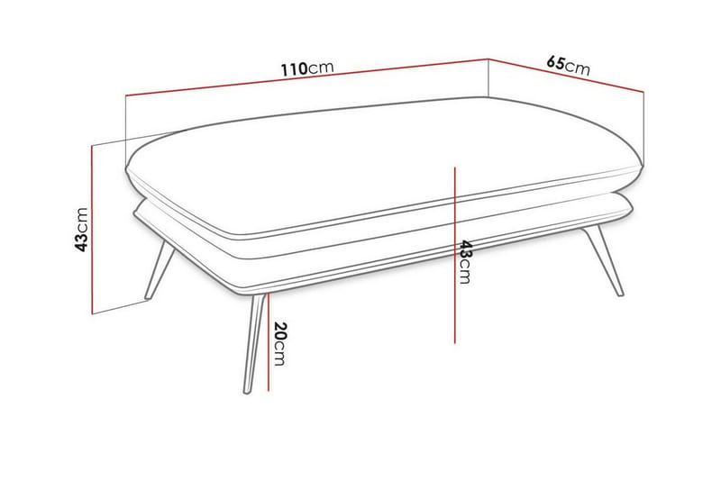 Graystone Fotpall 65 cm Mörkgrå - Möbler - Vardagsrum - Stolar & sittmöbler - Pallar - Fotpall