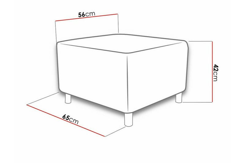 Kintore Fotpall 56 cm Ljusgrå/Mörkgrå - Möbler - Vardagsrum - Stolar & sittmöbler - Pallar - Fotpall