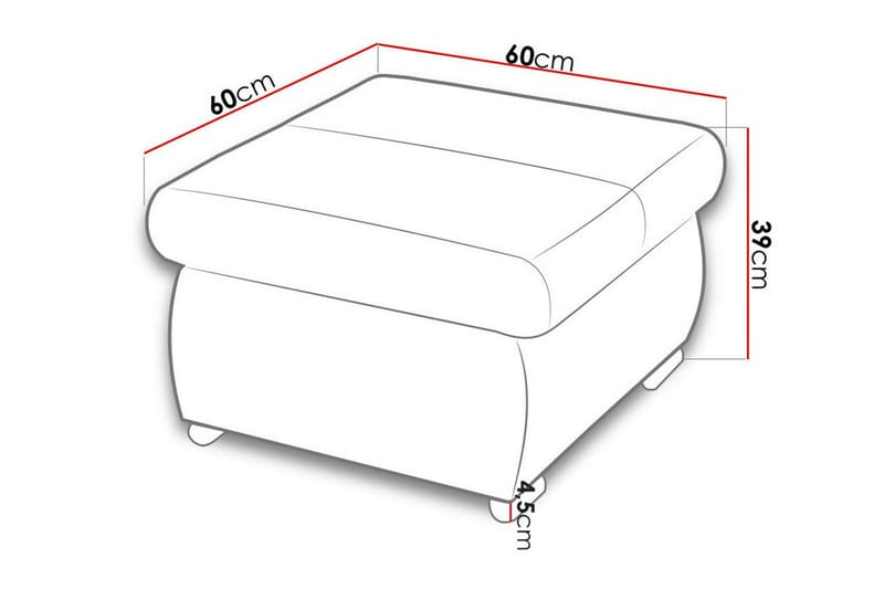 Kintore Fotpall 60 cm Beige - Möbler - Vardagsrum - Stolar & sittmöbler - Pallar - Fotpall