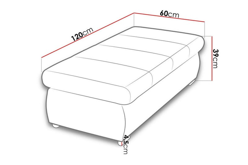 Kintore Fotpall 60 cm Gul - Möbler - Vardagsrum - Stolar & sittmöbler - Pallar - Fotpall