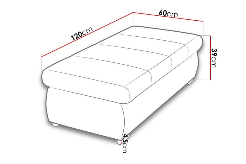 Kintore Fotpall 60 cm Ljusbrun/Creme - Möbler - Vardagsrum - Stolar & sittmöbler - Pallar - Fotpall