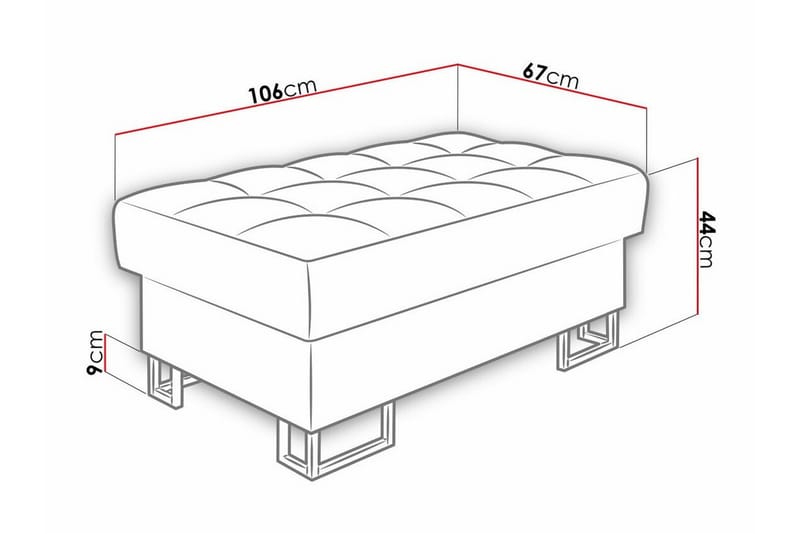 Kintore Fotpall 67 cm Ljusgrå - Möbler - Vardagsrum - Stolar & sittmöbler - Pallar - Fotpall