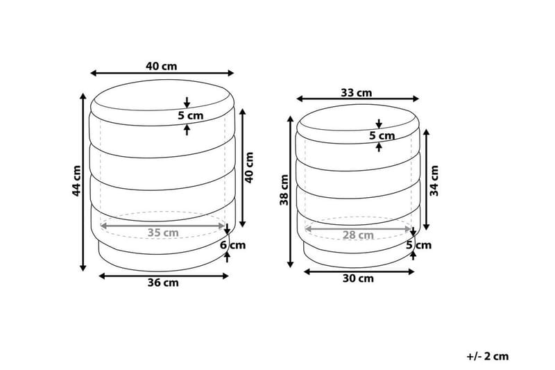 KONSTA Fotpall med Förvaring 2-pack Gul - Möbler - Vardagsrum - Stolar & sittmöbler - Pallar - Fotpall