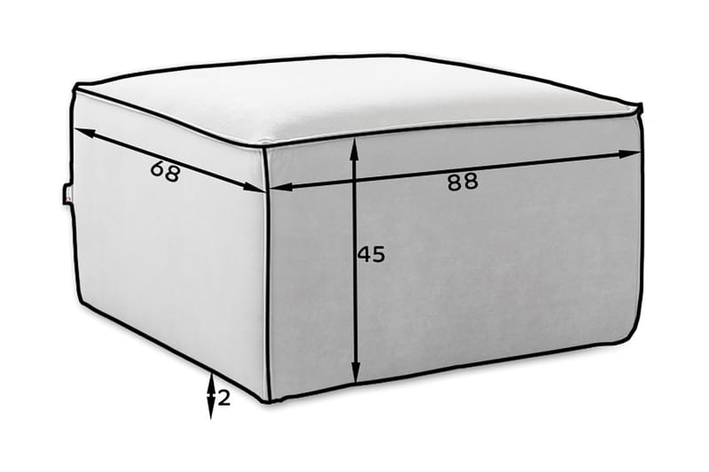 Nirala Fotpall Brun - Möbler - Vardagsrum - Stolar & sittmöbler - Pallar - Fotpall