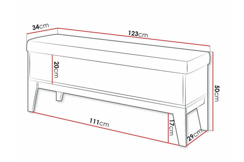 Rathmore Fotpall 34 cm Vit - Möbler - Vardagsrum - Stolar & sittmöbler - Pallar - Fotpall