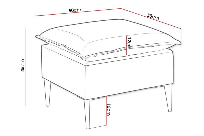 Staffin Fotpall 50 cm Ljusblå/Ljusgrå - Möbler - Vardagsrum - Stolar & sittmöbler - Pallar - Fotpall