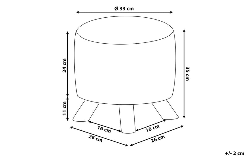 TOPEKA Fotpall 33|33 cm - Möbler - Vardagsrum - Stolar & sittmöbler - Pallar - Fotpall