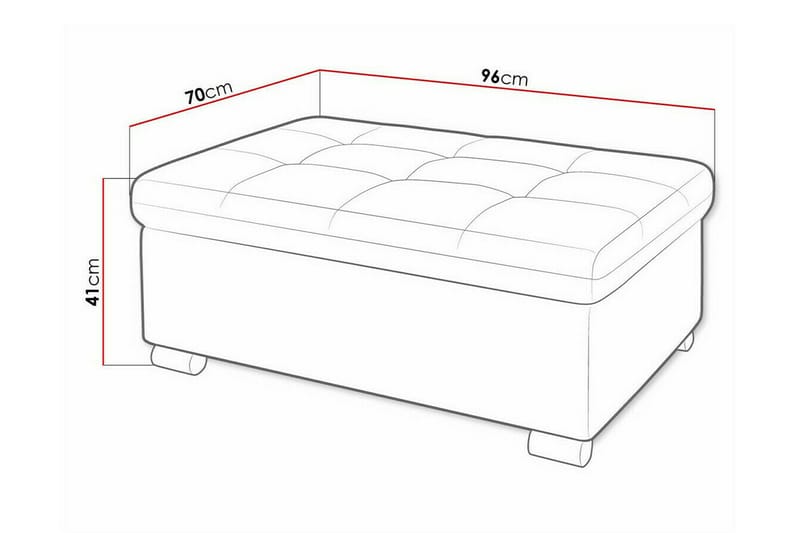 Trefor Fotpall 70 cm Beige/Ljusbeige - Möbler - Vardagsrum - Stolar & sittmöbler - Pallar - Fotpall