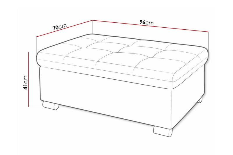 Trefor Fotpall 70 cm Blå - Möbler - Vardagsrum - Stolar & sittmöbler - Pallar - Fotpall