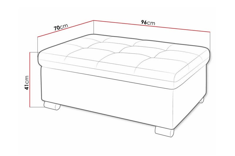 Trefor Fotpall 70 cm Cream - Möbler - Vardagsrum - Stolar & sittmöbler - Pallar - Fotpall