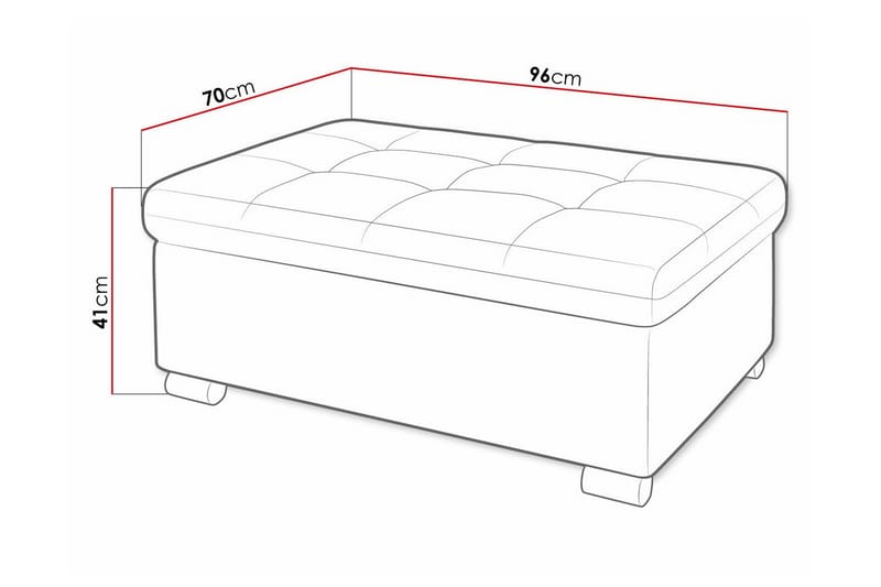 Trefor Fotpall 70 cm Grå - Möbler - Vardagsrum - Stolar & sittmöbler - Pallar - Fotpall